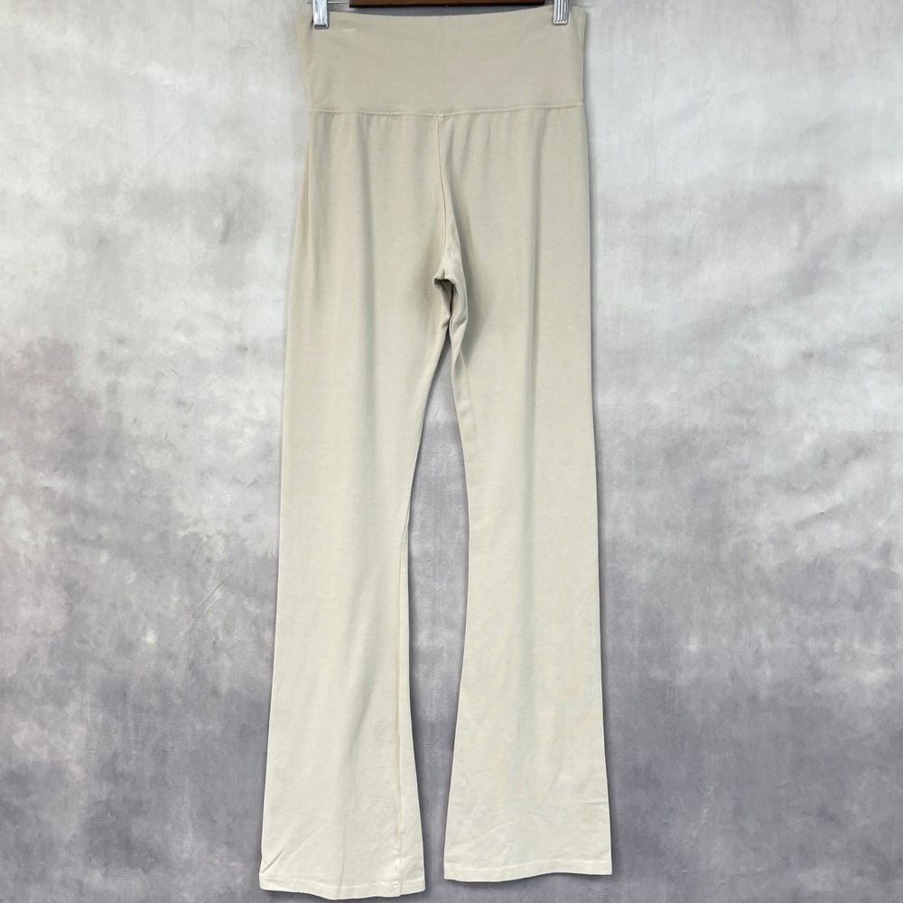 Brandy Melville Foldover Flare Yoga Pants One Size Stretch Minimal Balletcore - Picture 2 of 11